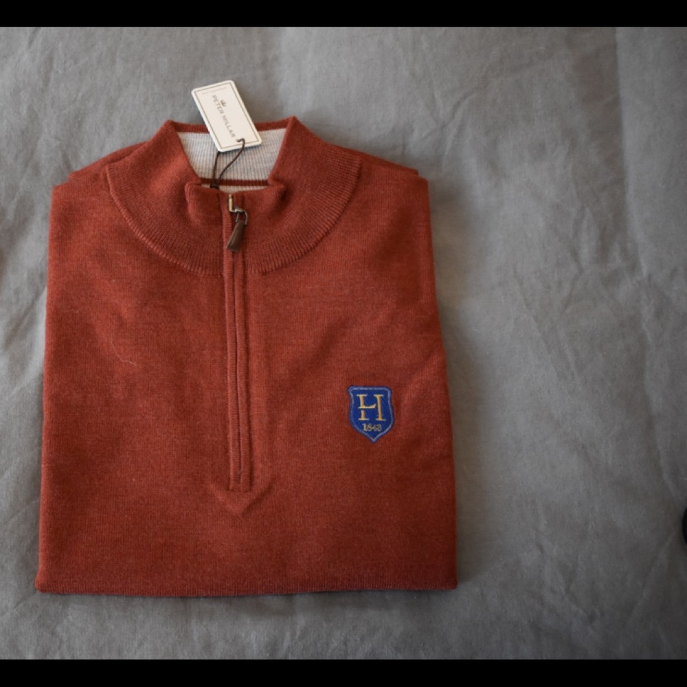 Peter Millar Sweater Vest Size Medium Color Rust